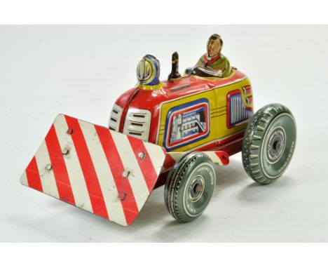 Mettoy or Similar Hard to Find Copy of Clockwork Tinplate Technofix Tractor. Bright example is very good to excellent.