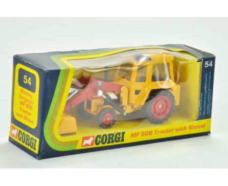 Corgi no. 54 MF50B Tractor with Shovel. Excellent in Box.
