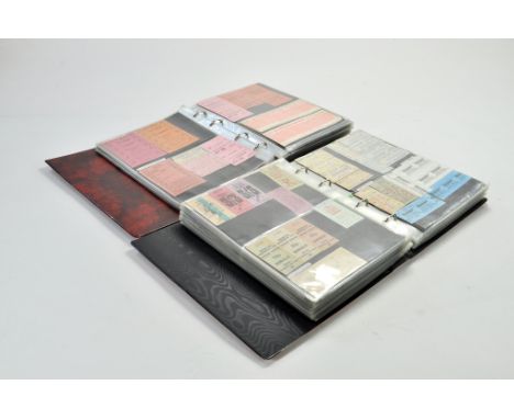 A duo of albums containing a large collection of Bus Tickets, some vintage for various operators. Albums Listed A to C and L 