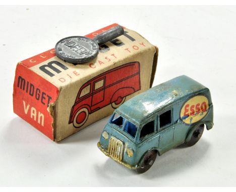 Chad Valley Clockwork Midget Van, with key, in the livery of Esso. Would benefit from a clean, with some minor wear, otherwis