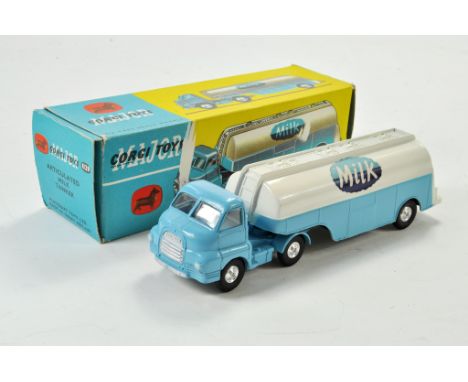 Corgi No. 1129 Bedford Type S Articulated Milk Tanker in two-tone light blue and white. Generally excellent, little or no sig