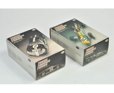 Testors Plastic Model Kit duo comprising 1/25 "Indy" Lotus and Ford Mark II. Looks to be complete and unstarted.