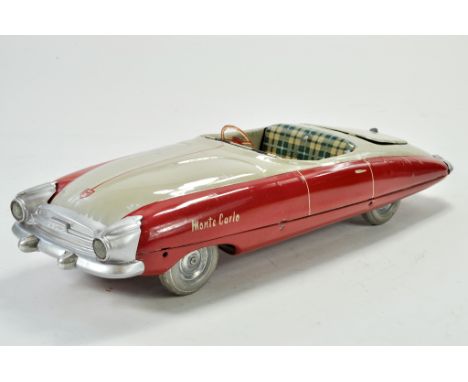 Mettoy large clockwork tinplate Monte Carlo Open Top Sport's Coupe. Lacks driver and windscreen otherwise generally good to v