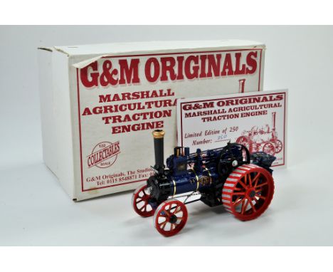 G&amp;M Originals 1/32 model steam issue comprising Marshall Agricultural Traction Engine in Royal Blue. No. 250 of 250, the 