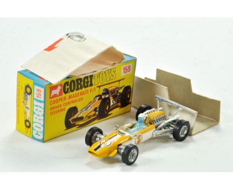 Corgi No. 159 Cooper Maserati F1 in Yellow and White with Racing Number 3. Example is excellent, only minor specks in excelle