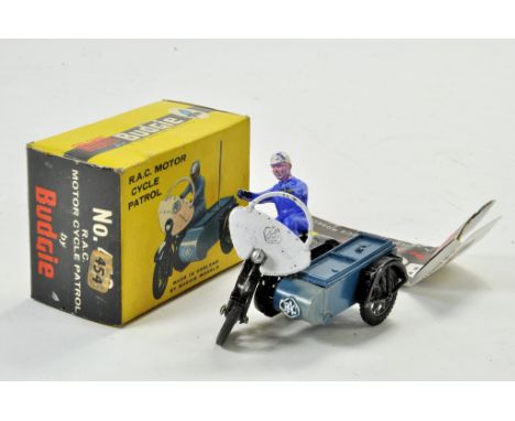 Budgie No. 454 RAC Motorcycle Patrol. Generally very good with minor wear in very good to excellent box including leaflet. 