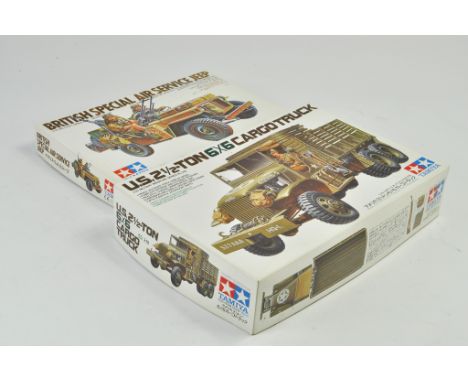 Duo of 1/35 Model Kits comprising British Special Air Service Jeep plus US 6x6 Cargo Truck. Both appear complete and unstarte