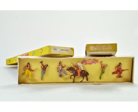 Charbens Metal Toys comprising Set of Six Indian Figures plus empty box. Appear excellent with box. 