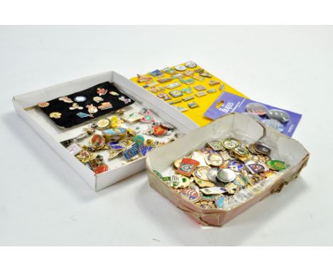 A large group of pin badges relating to various themes and designs, some vintage and generally an interesting collection. 