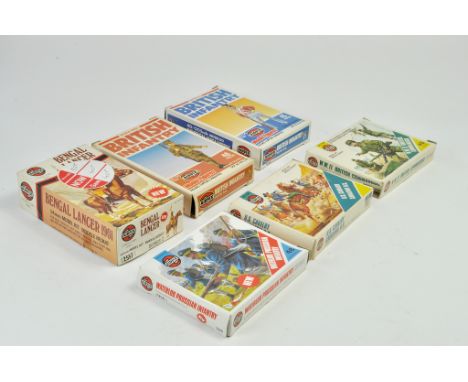 A Group of H0/00 Airfix Model Kits comprising Infantry, Cavalry, Bengal Lancer plus WWII British Commandos. . All appear to b