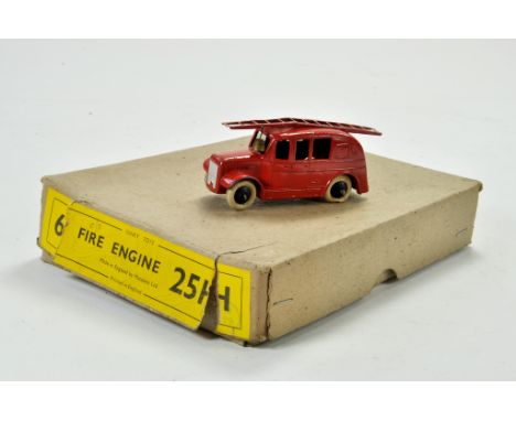 Dinky Trade box for No. 25h streamlined fire engine. Some minor wear but still excellent in fair box.