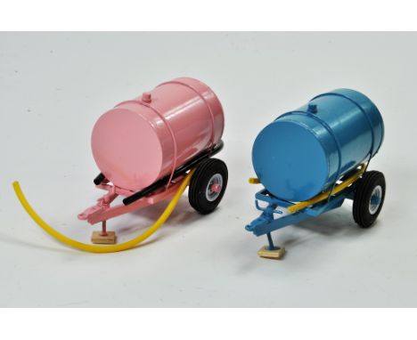 Dad's Tractors 1/32 Model Farm Issue comprising water bowser in blue and paraffin bowser in pink. Excellent and hard to find 