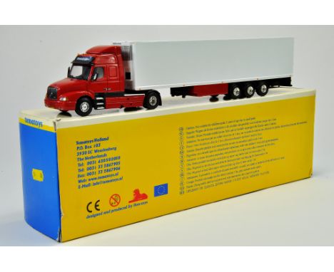 Tema Toys Diecast Model Truck Issue comprising Volvo Fridge Trailer, no livery. Appears Good to Very Good, with Box