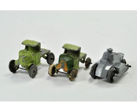 Trio of Johillco issues including Tank and two Tractor units. Notable wear but hard to find.