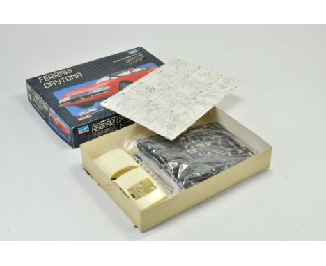 Crown Motorised Plastic Model Kit comprising 1/24 Ferrari Daytona. Looks to be complete and unstarted.
