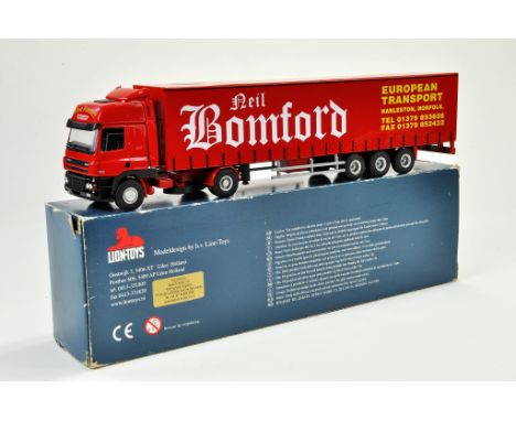 Lion Toys Diecast Model Truck Issue comprising DAF Curtainside, in the livery of Neil Bomford Ltd. Appears Very Good to Excel