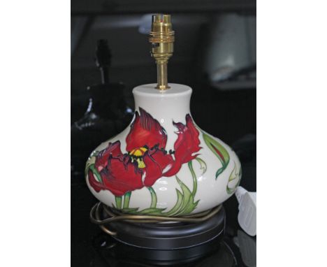 A Moorcroft pottery lamp base, height 27cm.  
