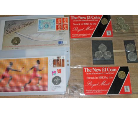 GB coin collection comprising 15 collectable 50p, £1, £2 and £5 coins including 3 1989 Tercentenary Bill/Claim of Rights £2 c
