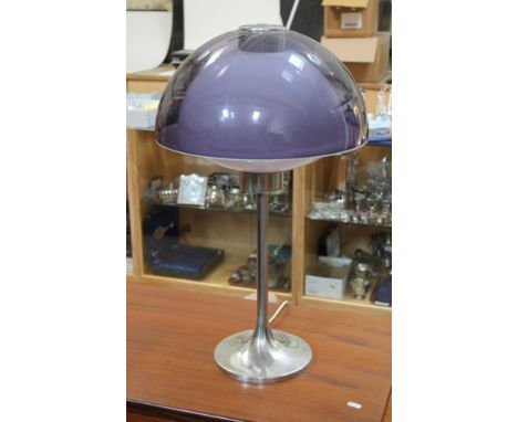 Robert Welch for Habitat, a Lumitron table lamp circa 1966, stainless steel tulip design with weight base and two part plasti