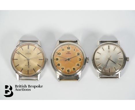 Three gentleman's Omega wrist watches including a manual wind Omega serial 2179 and two Omega Seamaster Automatic wristwatche