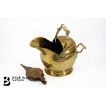 Brass Coal Scuttle and Bellows