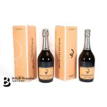 Two Bottles of Billecart Salmon Brut Rosé Champagne