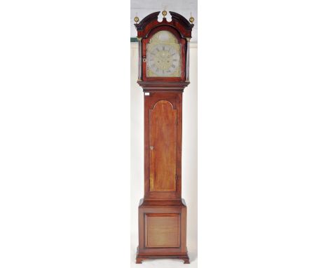 An 18th Century George III Scottish 8 day longcase grandfather clock by&nbsp;Gilbert Bannerman (1734 – 1812) of Banff. Brass 