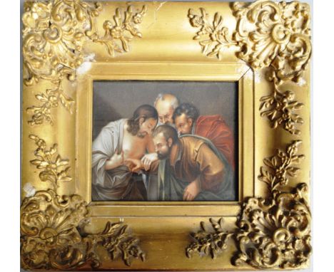 After Michelangelo Merisi da Caravaggio, known as Caravaggio (1571-1610) - The Incredulity of Saint Thomas-Caravaggio - A 19t