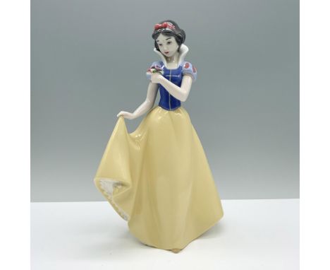 Capture the timeless grace of Snow White with this exquisite porcelain figurine, adorned in her iconic outfit, delicately lif