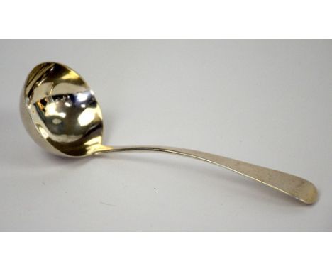 George III silver sauce ladle, by T.S. London, 1808,