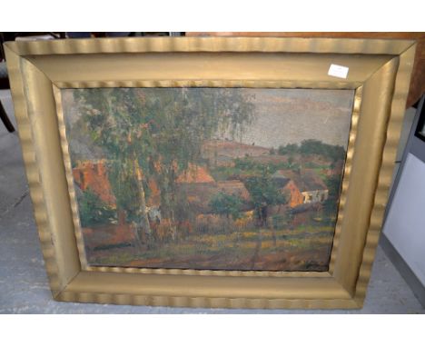 C K Lucas landscape oil on canvas,  45cm x 63cm 