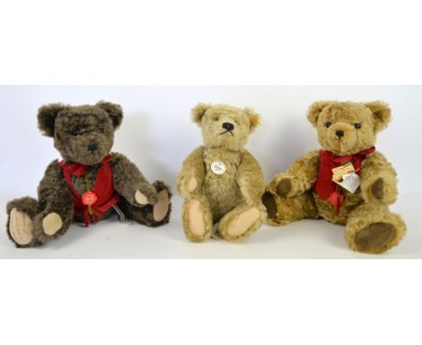 Steiff teddy bear and two Hermann bears (3) 