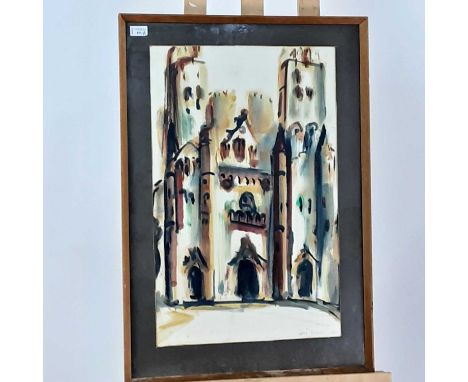 GROUP OF PICTURES including one depicting a castle, another in the form of a portrait of a child, along with various others a