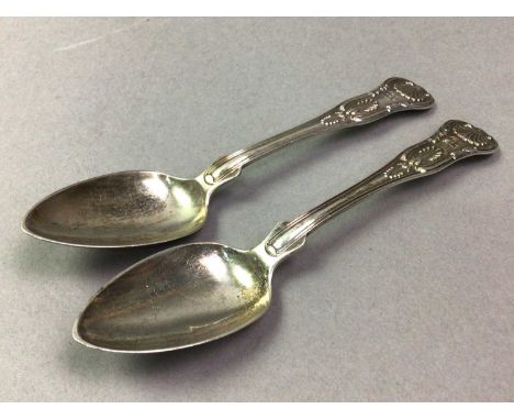 GROUP OF SILVER SPOONS AND OTHER SILVER ITEMS  including a silver ring box, salt dish and pepper pot, brooch and butter knive