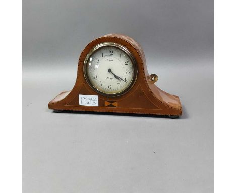 HARDYS 8 DAY INLAID WALNUT MANTEL CLOCK AND OTHER CLOCKS  including wall and mantel clocks14cm high