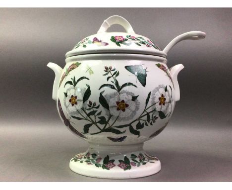 PORTMERION BOTANIC GARDEN SOUP TUREEN AND OTHER ITEMS  the tureen with ladle, along with other tea ware, glassware and other 