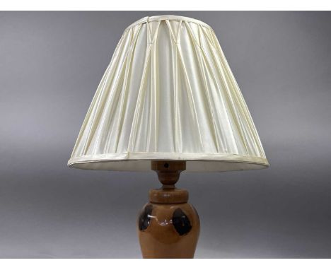 BRAZILIAN MONKEY PUZZLE TREE TABLE LAMP EARLY-MID 20TH CENTURY of baluster form, on a spreading circular base, with bun feet3