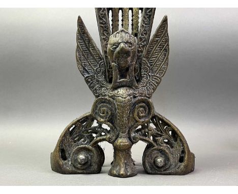 BRASS FAN FIRESCREEN along with brass fire tools and dogs Firescreen 62cm high