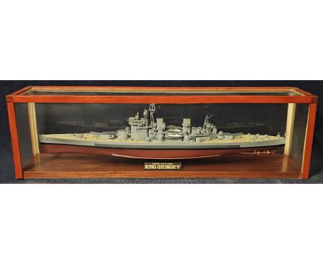 A ship's model of the King George V battleship, in a perspex show case.
H.21 W.72 D.15cm.