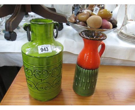 2 European vases including an Austrian vase