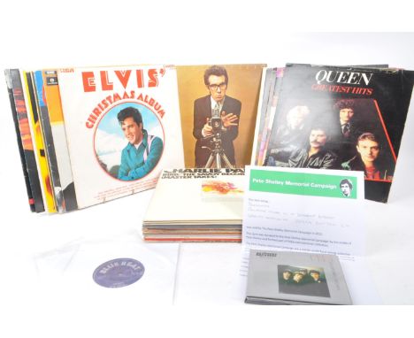 Music Interest - A collection of vintage 20th century LP long play vinyl records. To include, Elvis Costello, The Kinks, Elvi