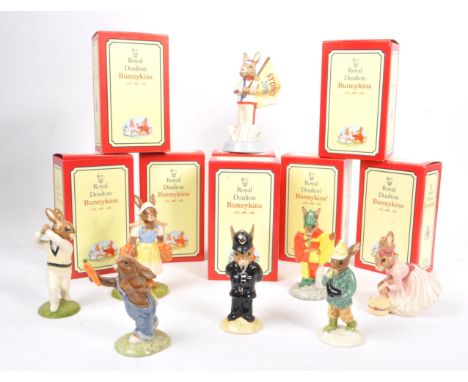 Royal Doulton - Bunnykins - Collection of porcelain china bunny figures / statues. Including Dutch Bunny 13419, Ballerina Bun