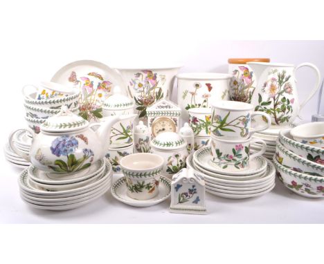 Portmeirion - The Botanical Garden - A large extensive collection of ceramic dinnerware / tea service. Comprising of cereal b