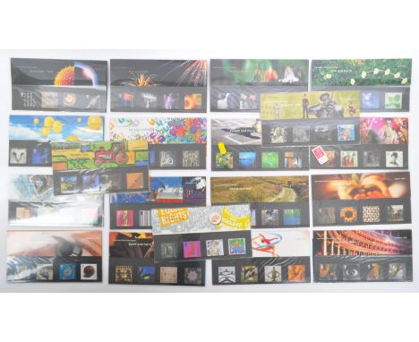 United Kingdom - A collection of Royal Mail millennium British UK presentation pack postage stamps. To include, entertainer's