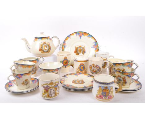 A 20th Century china tea service to commemorate the Coronation of King Edward VIII on May 12th 1937 which never took place du