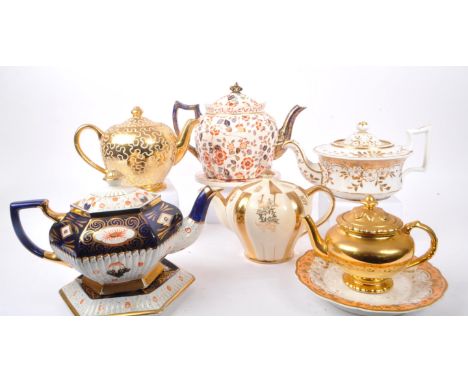 Sadler - A collection vintage 20th century ceramic teapots. Royal Worcester, Sudlow's examples. Along side Chinese samples wi