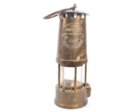 The Protector Lamp &amp; Lighting - A 20th Century brass miners lantern / lamp by manufacturers The Protector Lamp &amp; Ligh