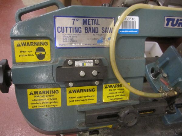 TurnPro Model 01712041 7" Metal Cutting Band Saw , Serial Number