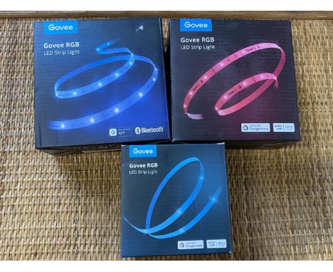 Three boxed Govee LED light strips (unchecked/untested) 