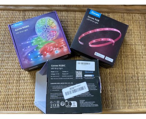 Three boxed Govee LED light strips (unchecked/untested) 